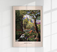 Morenia Poppigian Jungle Scene Poster - Vintage Botanical Illustration, Handmade Berlin — Ansicht 1