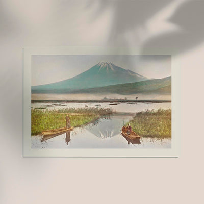 Mount Fuji by Ogawa Kazumasa – Japanische Photographie Handkolorierter Abzug Fine Art Poster