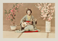 Geisha Playing Shamisen by Ogawa Kazumasa – Historic Japanese Art Print Fine Art Print — Ansicht 3