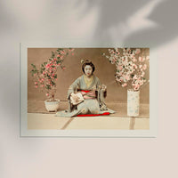 Geisha Playing Shamisen by Ogawa Kazumasa – Historic Japanese Art Print Fine Art Print — Ansicht 2