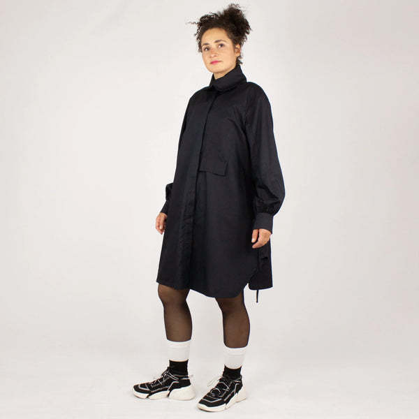 Shirt blouse NOBUO Dark – Cotton & Viscose, Deadstock, Berlin