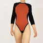 Body SOLH – Long-sleeved organic cotton bodysuit with a high leg cut
