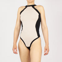 SOLBAK Off-the-shoulder Organic Cotton Bodysuit Sand Cut-out back — Ansicht 1