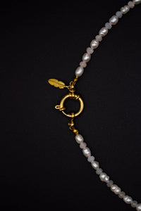 Franzi Pearl Necklace Freshwater Pearls Aquamarine Morganite — Ansicht 2