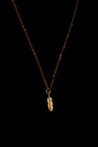 Felina Stainless Steel Chain – Feather Pendant in 925 Sterling Silver or Gold Plated — Ansicht 2