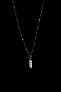 Felina Stainless Steel Chain – Feather Pendant in 925 Sterling Silver or Gold Plated — Ansicht 3