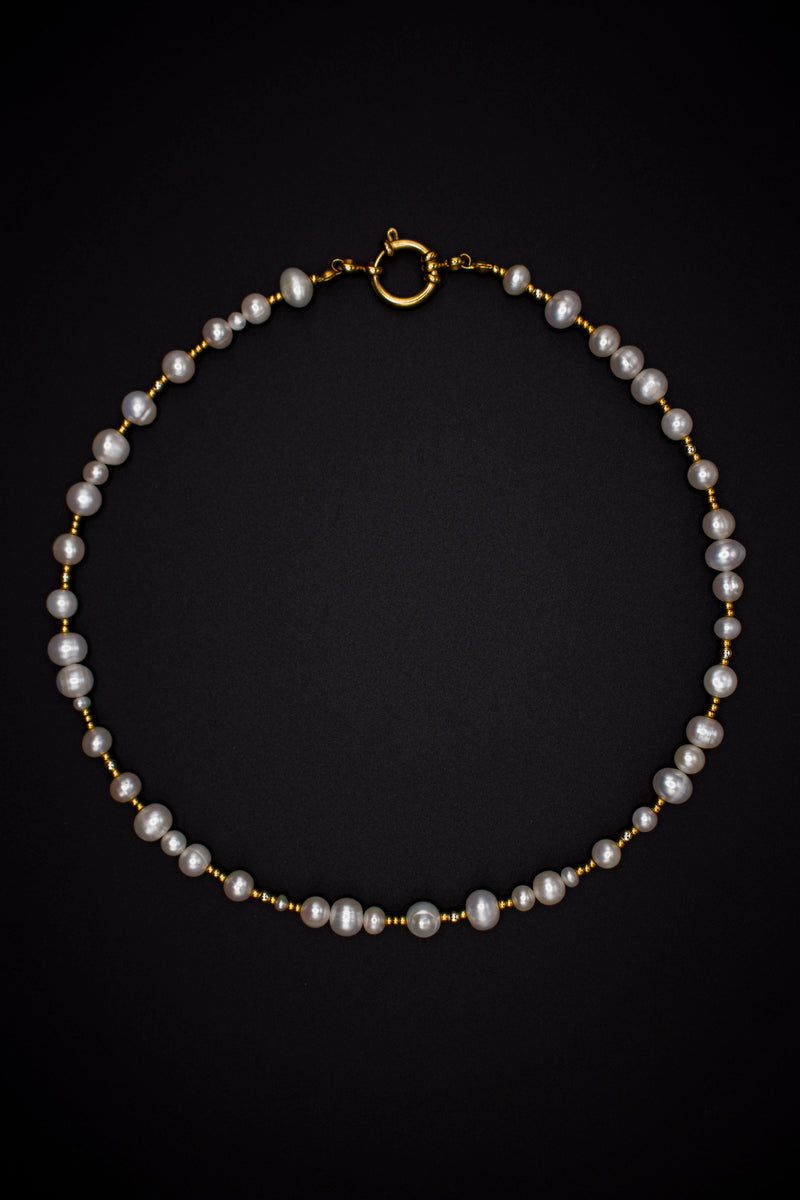 Cherie Pearl Necklace – Handcrafted Elegance with Miyuki & Freshwater Pearls — Soorbeet