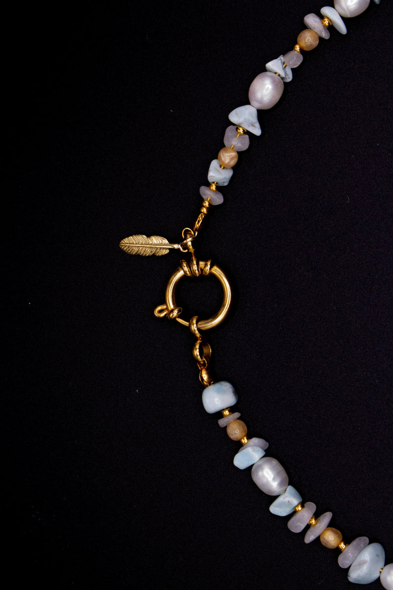 Romina Pearl Necklace – handmade freshwater pearls, choice of stainless steel clasp — Ansicht 2