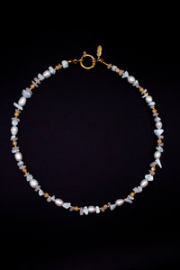 Romina Pearl Necklace – handmade freshwater pearls, choice of stainless steel clasp — Ansicht 7