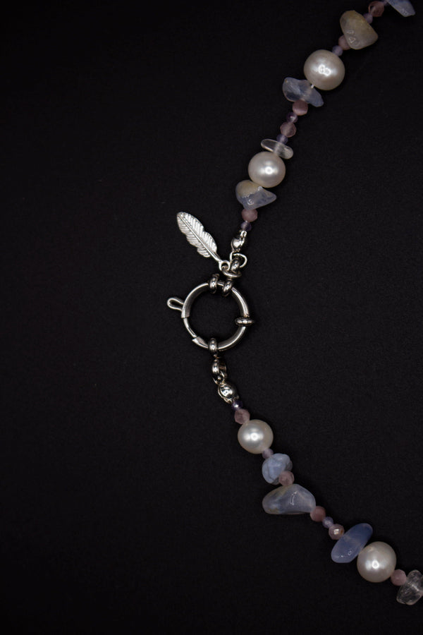 Violet Pearl Necklace – Handmade Freshwater & Natural Pearls