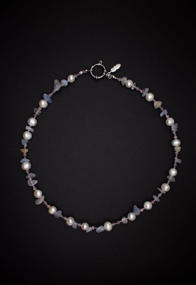 Violet Pearl Necklace – Handmade Freshwater & Natural Pearls