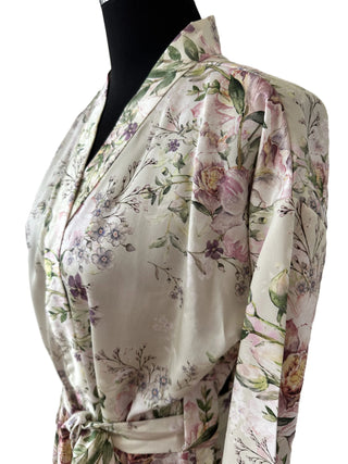 Kimono Monet Green – 100% Tencel Satin | nachhaltig & bügelleicht | Made in Austria