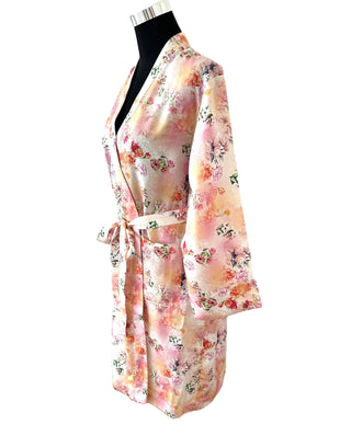 Kimono Monet Peach – 100% Tencel Satin | LENZING™ Lyocell | Made in Austria