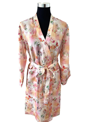 Kimono Monet Peach – 100% Tencel Satin | LENZING™ Lyocell | Made in Austria