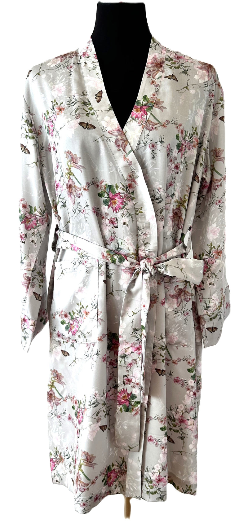 Kimono Monet Silver – 100% Tencel Satin | silky shimmering | sustainably made — Ansicht 3