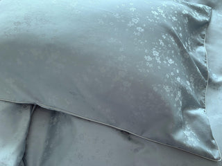 Damast go-green Bettwäsche Set Geisha Blue – Nachhaltig & edel | 50% Baumwolle 50% Lyocell | Bügelleicht