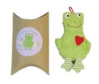 Mini Organic Heat Pad Lavender Pillow Frog – Handmade Organic Cotton — Ansicht 2
