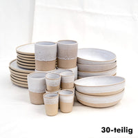 EDDA Aalina Komplett-Set Steingut handgefertigt Beige-Weiß — Ansicht 12