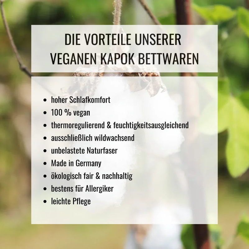 KOMA Schlafgut Kapok Bio Bettdecke – Nachhaltig & Mehrjahreskomfort — Ansicht 6