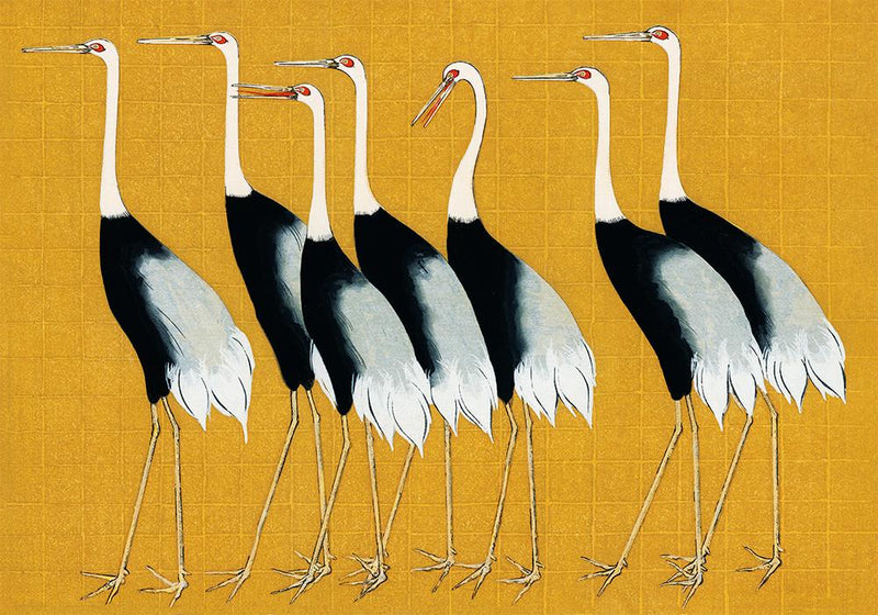 7 Japanese Red Crown Crane – Ogata Korin Fine Art Print Japanese motif — Ansicht 4