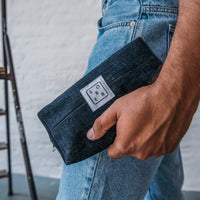 Denim Wash Bag – Upcycled toiletry bag made from leftover denim fabric — Ansicht 3