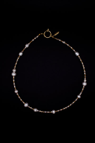 Laureline Pearl Necklace - Handmade Miyuki & Freshwater Pearls