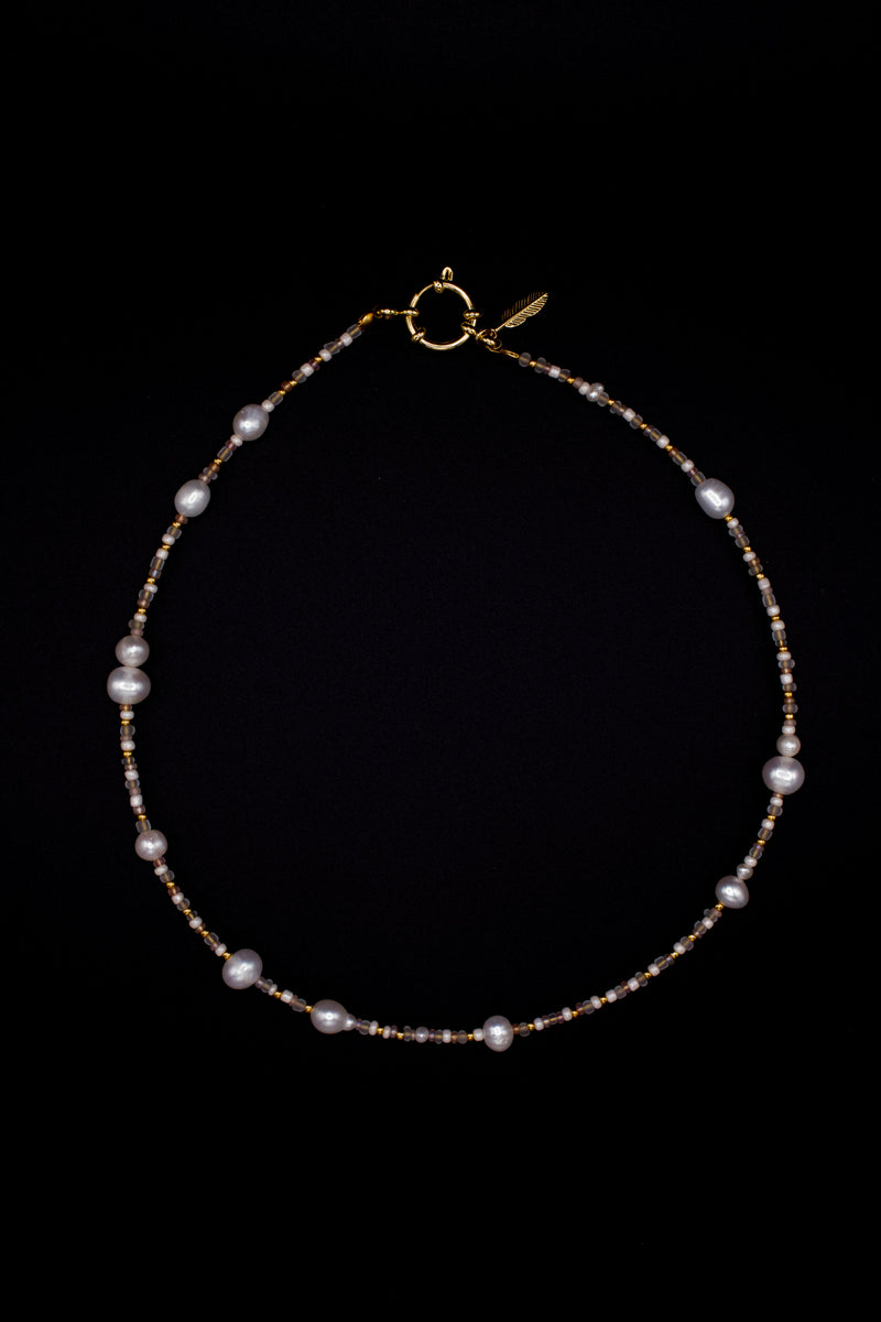 Laureline Pearl Necklace - Handmade Miyuki & Freshwater Pearls — Ansicht 3