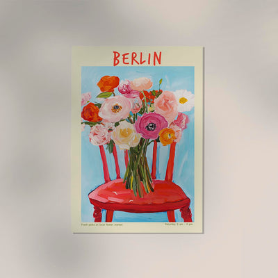 Berlin Local Flower Market Art Poster – Fine Art Paper | Canvas | UV-archivfest
