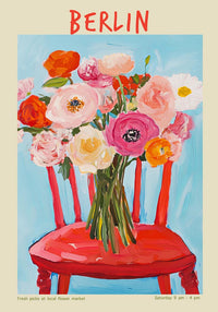 Berlin Local Flower Market Art Poster – Fine Art Paper | Canvas | UV-archivfest — Ansicht 4