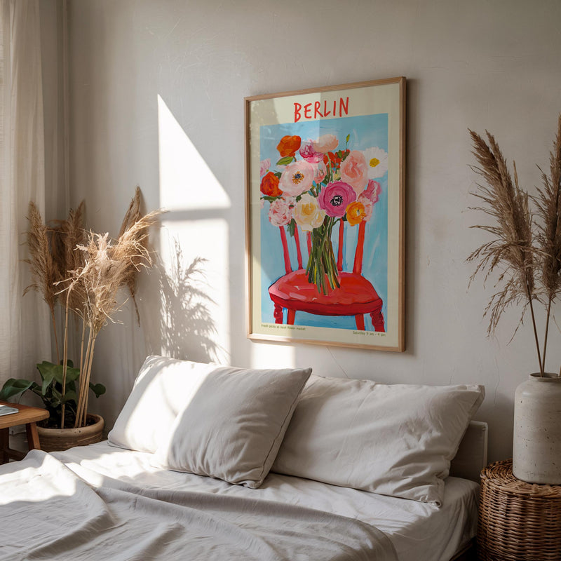 Berlin Local Flower Market Art Poster – Fine Art Paper | Canvas | UV-archivfest — Ansicht 2