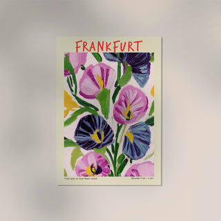 Frankfurt Local Flower Market Art Poster – Fine Art | Hochwertiges Canvas | Lebendige Blumenmotive