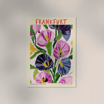 Frankfurt Local Flower Market Art Poster – Fine Art Canvas | Lebendige Blumenmotive