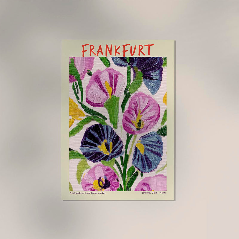 Frankfurt Local Flower Market Art Poster – Fine Art Canvas | Lebendige Blumenmotive — Ansicht 3