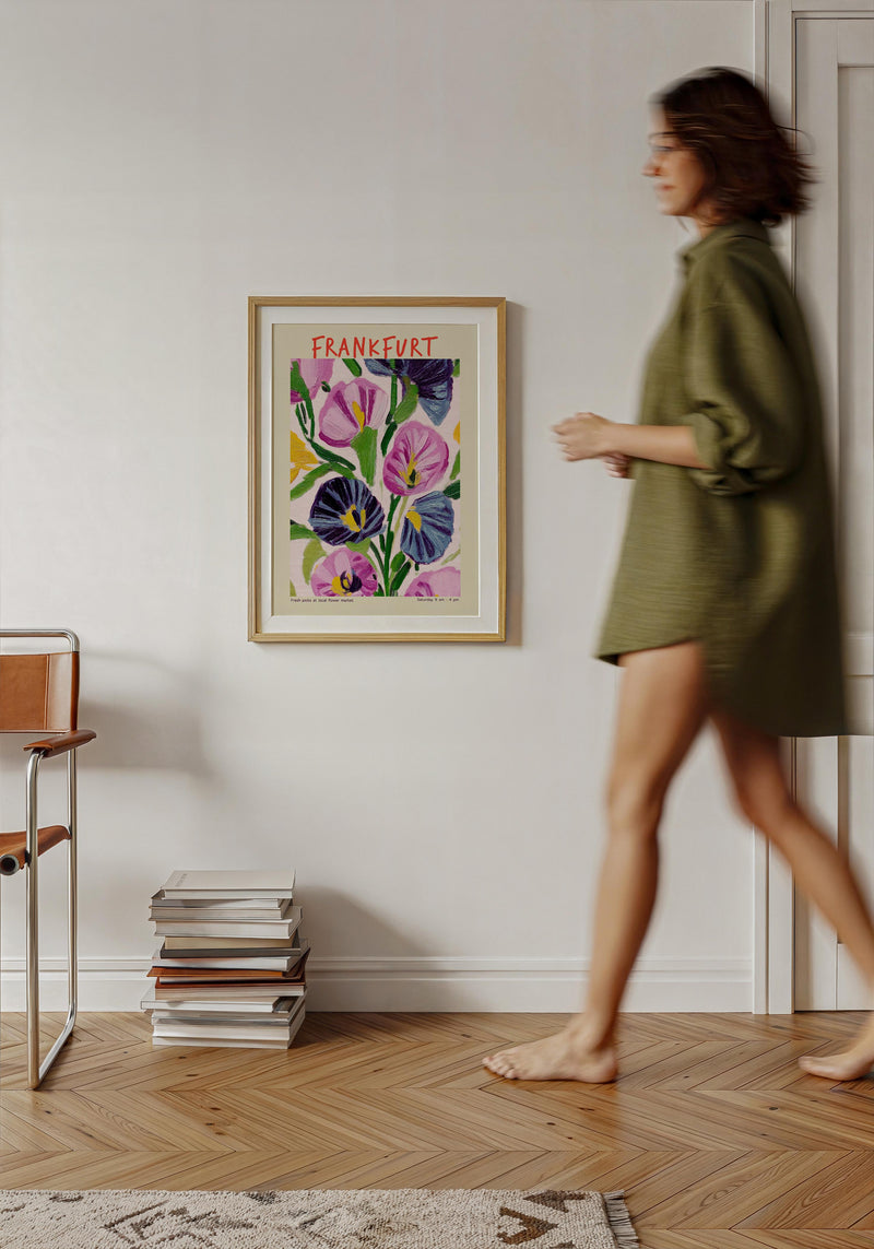 Frankfurt Local Flower Market Art Poster – Fine Art Canvas | Lebendige Blumenmotive — Ansicht 2