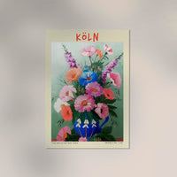 Köln Local Flower Market Art Poster – Fine Art Print | Bunte Illustration — Ansicht 3