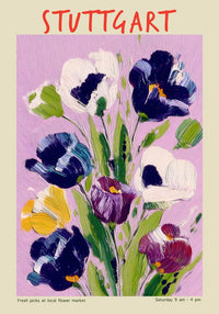 Stuttgart Local Flower Market Art Poster – Floral City Print Fine Art Poster — Ansicht 4