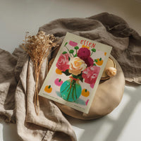 Essen Local Flower Market Art Poster – Blumiger Stadtraum in Farbe — Ansicht 2