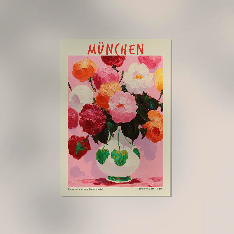 Munich Local Flower Market Art Poster – Botanical Illustration Fine Art Edition — Ansicht 3