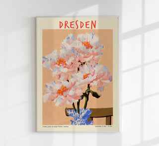 Dresden Local Flower Market – Art Poster | Fine Art Print | Urbanes Blumenszenario