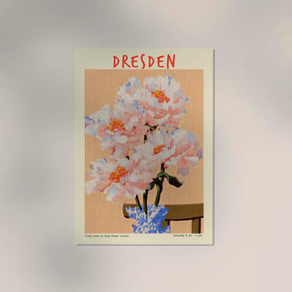 Dresden Local Flower Market – Art Poster | Fine Art Print | Urbanes Blumenszenario