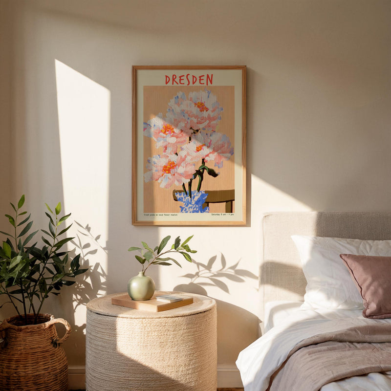 Dresden Local Flower Market – Art Poster | Fine Art Print | Urban Flower Scenario — Ansicht 2