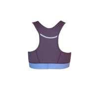 Sports Bra Lagonisi Purple Gray/Light Blue – Medium Support & Back Pocket — Ansicht 7