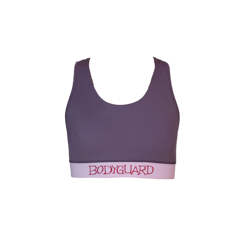 Sports Bra Lagonisi Purple Gray/Pink – Medium Support, Back Pocket, Recycled Material — Ansicht 6