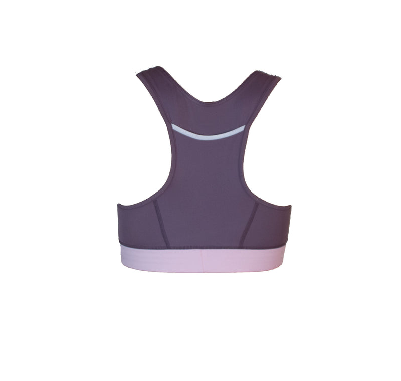Sports Bra Lagonisi Purple Gray/Pink – Medium Support, Back Pocket, Recycled Material — Ansicht 7