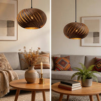 Alma lampshade made of walnut wood – handcrafted in Cologne — Ansicht 4