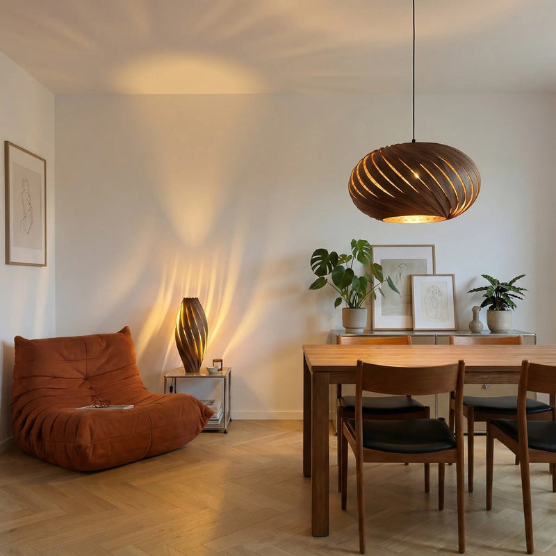 Alma lampshade made of walnut wood – handcrafted in Cologne — Ansicht 5