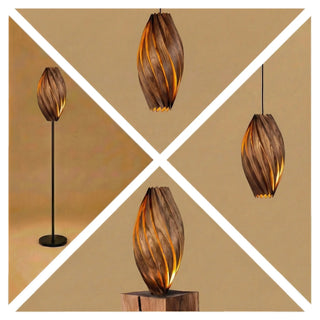Lampenschirm 'Ardere' aus Amberbaum Gofurnit