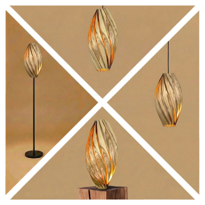 Lampenschirm Ardere aus Olivesche – handgefertigt in Köln, 50/60/70 cm — Gofurnit