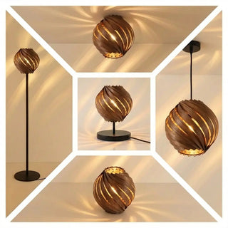 Lampenschirm 'Gemma' aus Amberbaum – Handgefertigt in Köln Gofurnit