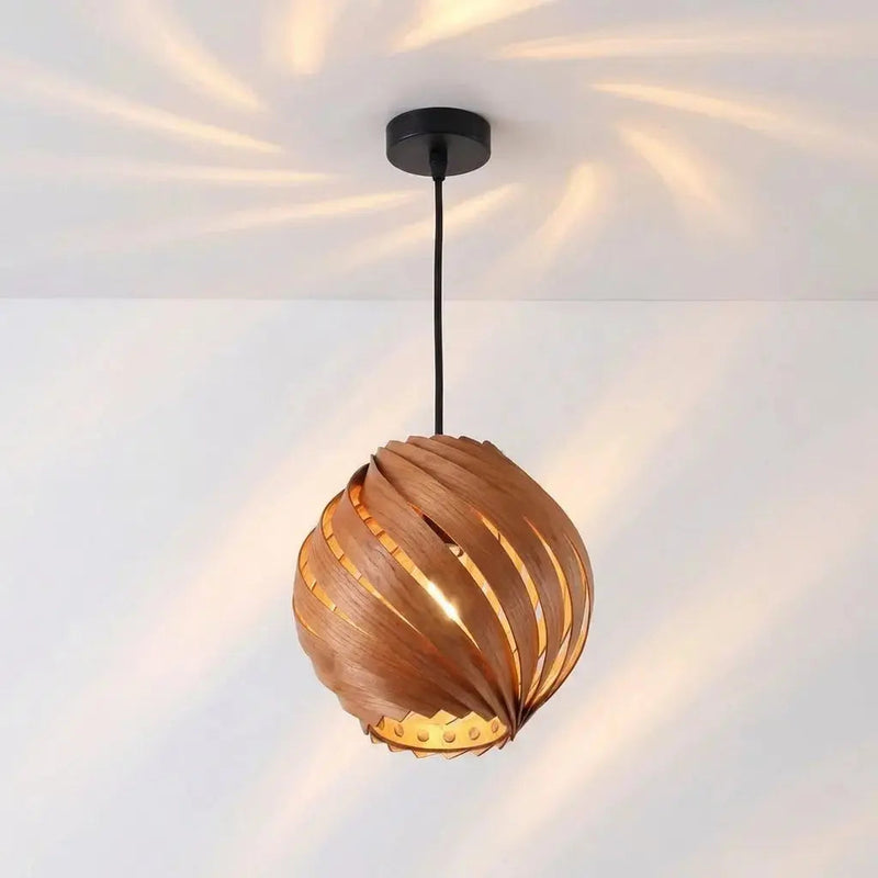 Lampshade "Gemma" Cherry Wood – Handcrafted Cologne — Ansicht 5